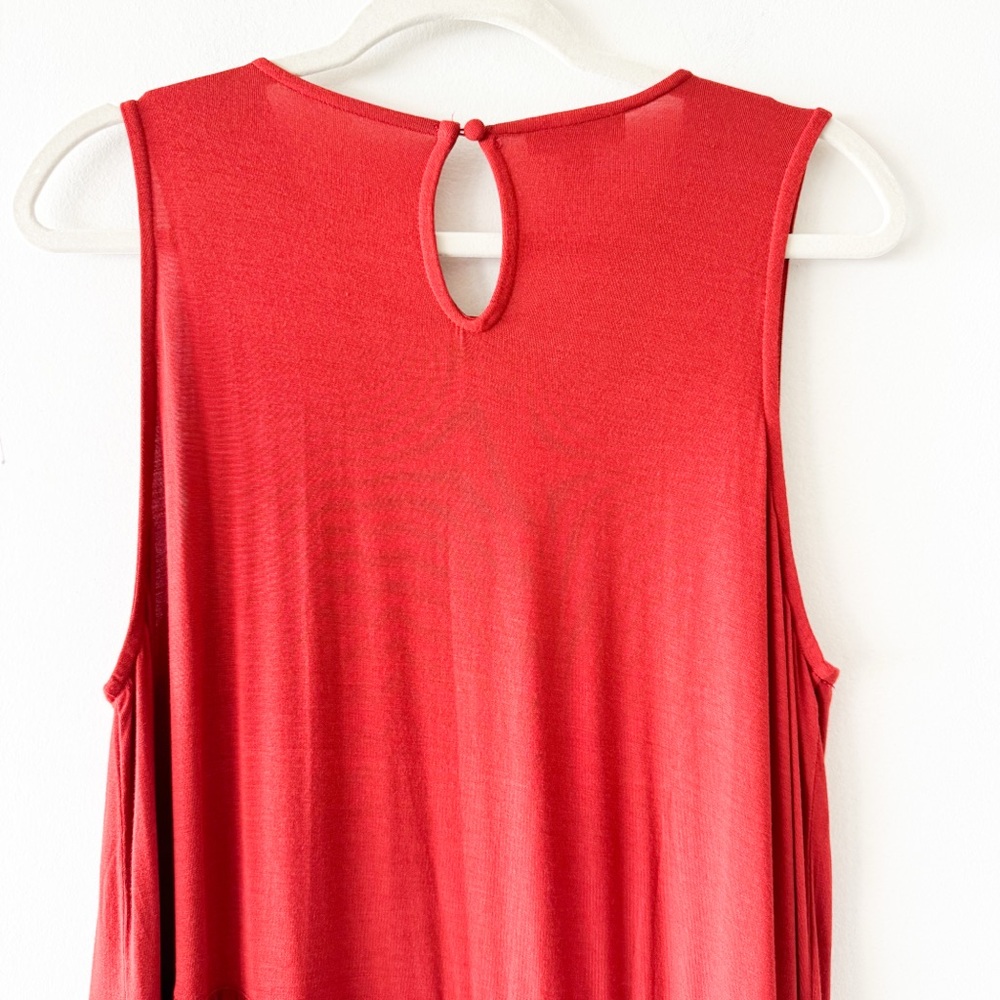 ALFANI Burnt Orange Sleeveless Tiered Maxi Dress Size‎ XL - Picture 3 of 6